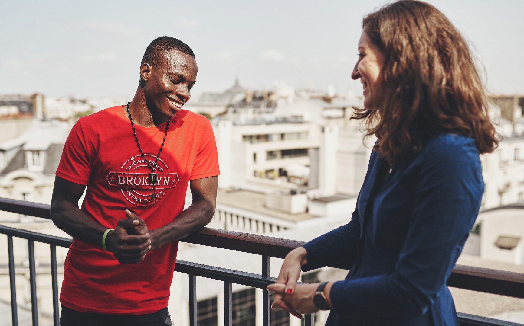 Ibrahima et sa marraine Marie-Hélène